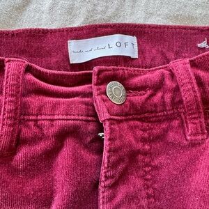 Women's Maroon Corduroy Pants